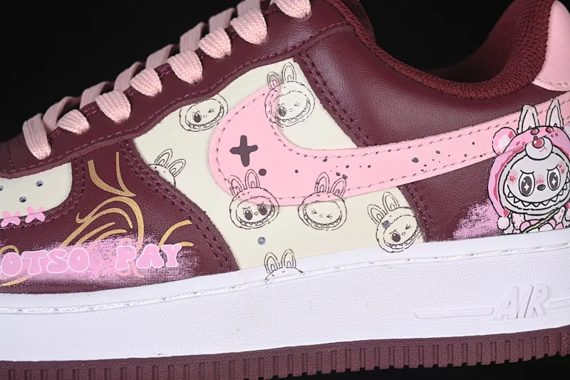 All categories Nk Air Force 1 Air Force series Nk Air Force 1 Low Air Force low-top Nike Air Force 1'07 Low "Berry Red" Hand-painted graffiti Berry red comics Air Force 1 low-top casual sports sneakers FD9925-611